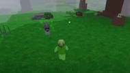 Poisoned enemies have green vapours around them (Image via Roblox)
